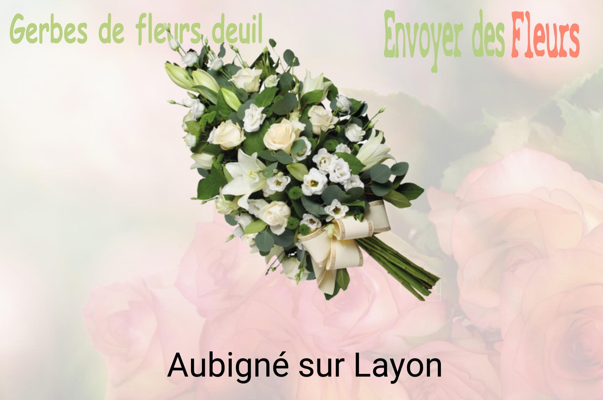 Gerbe de fleurs de deuil livrée à Aubigné-sur-Layon